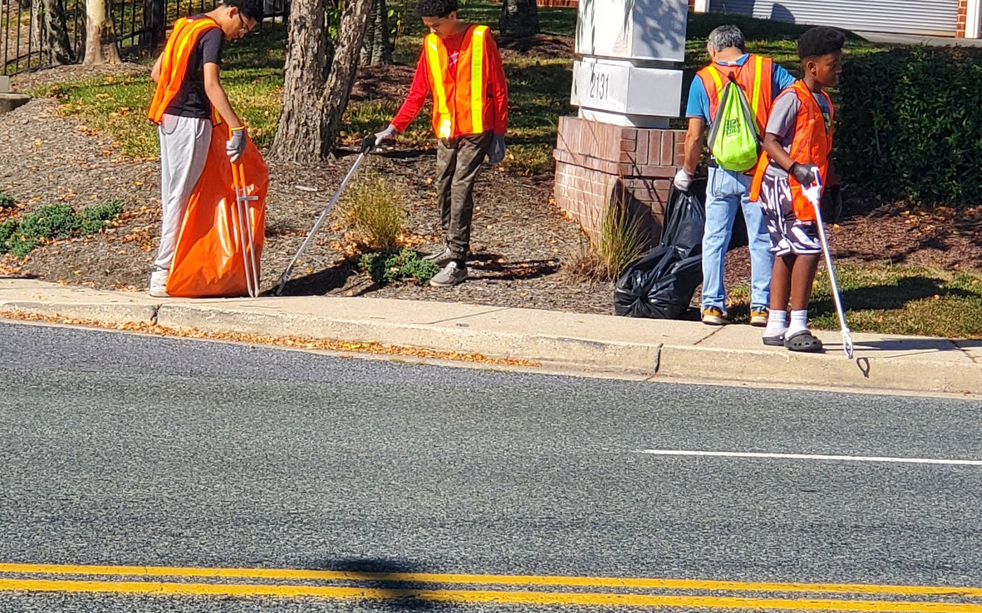 FAA volunteers clearing a neighbourhood street