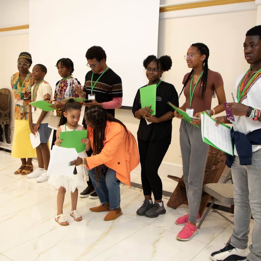 Young people taking part in a group activity