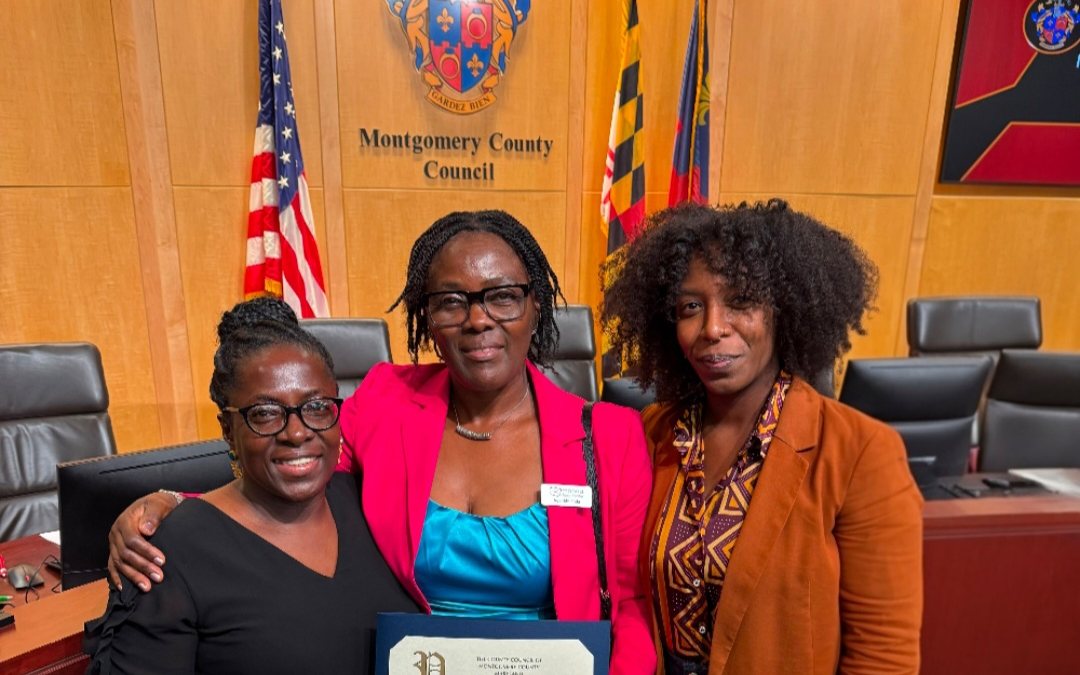 FAA representatives receiving a proclamation at the Montgomery County Council